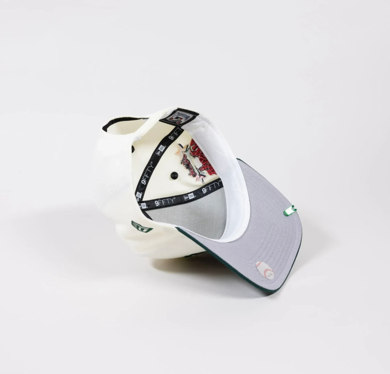 NEW ERA EXCLUSIVE 59FIFTY CHROME WHITE GREEN ATLANTA BRAVES WS